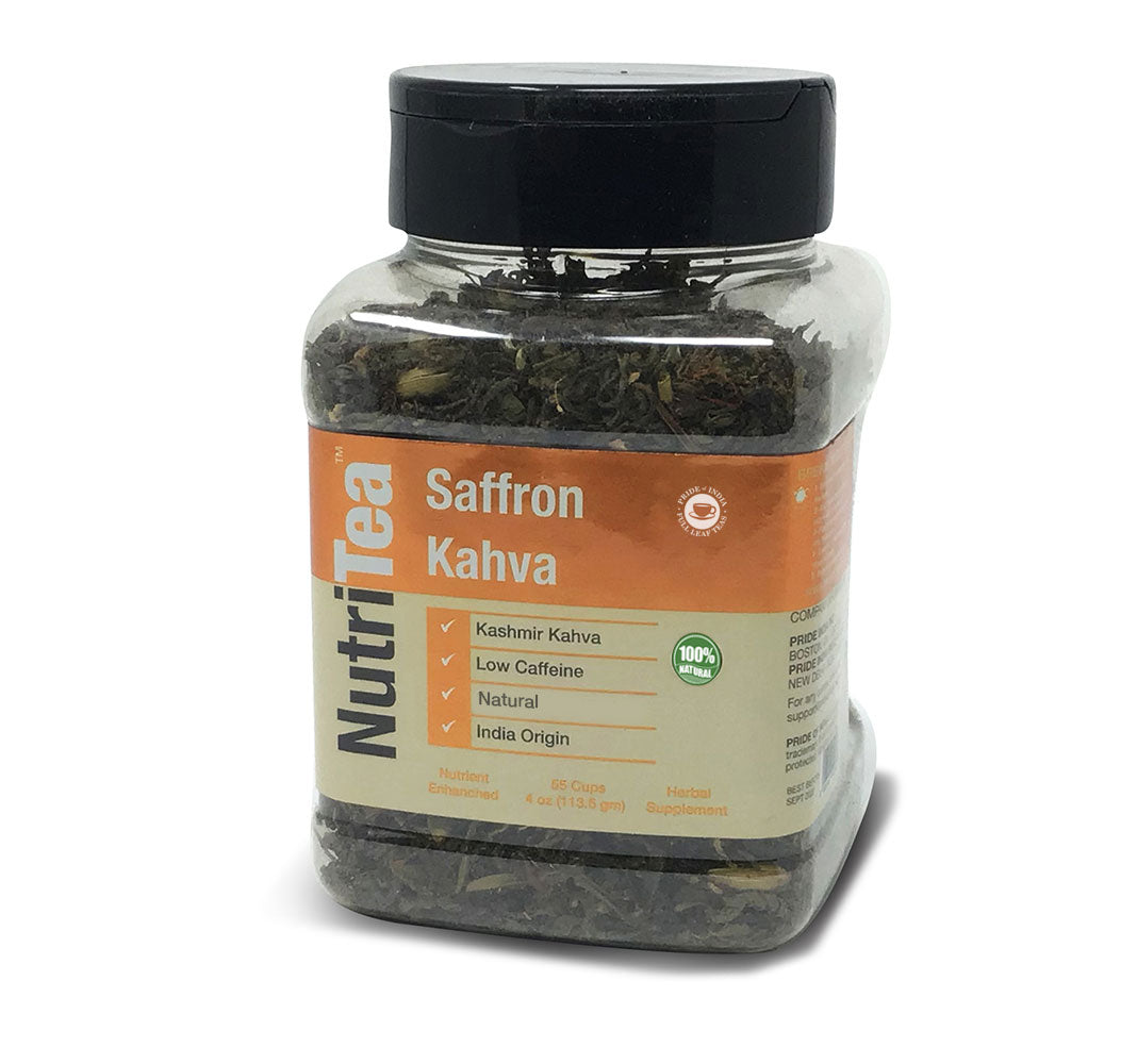 NUTRITEA Natural Saffron Kahwa Chai Full Leaf Tea