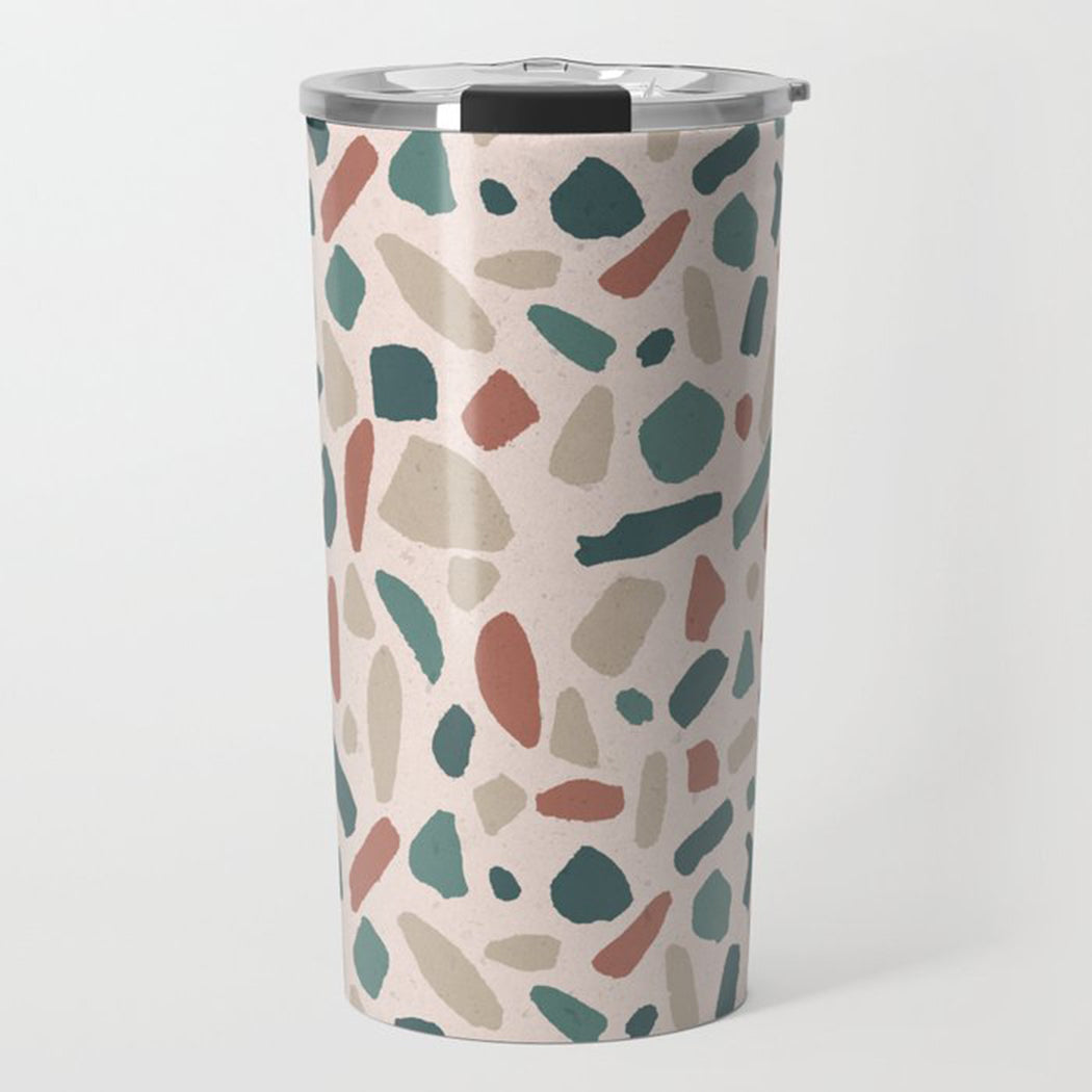 Warm Terrazzo Travel Mug