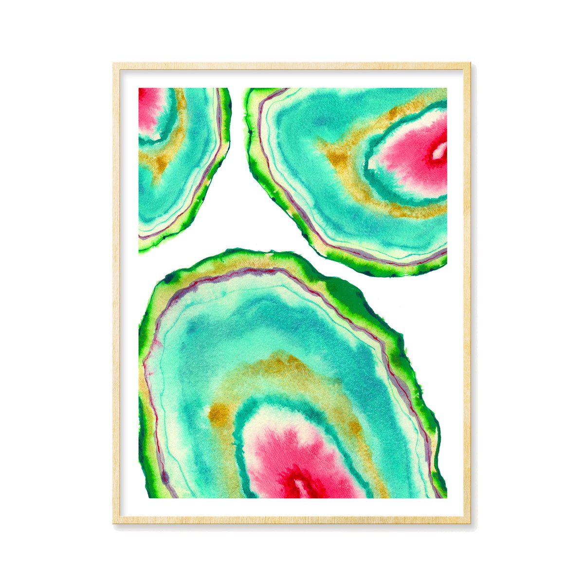 Watermelon Geode Slices - Print