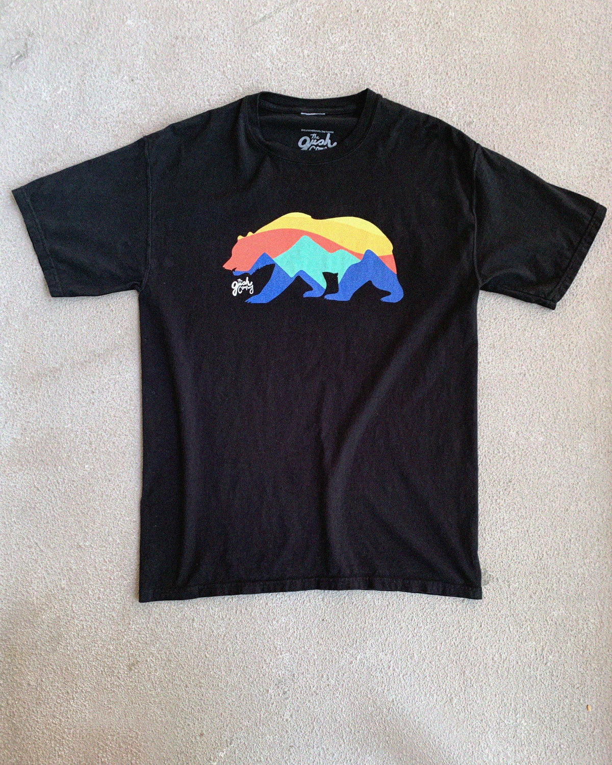 Vintage Wash California Bear Tee - Black