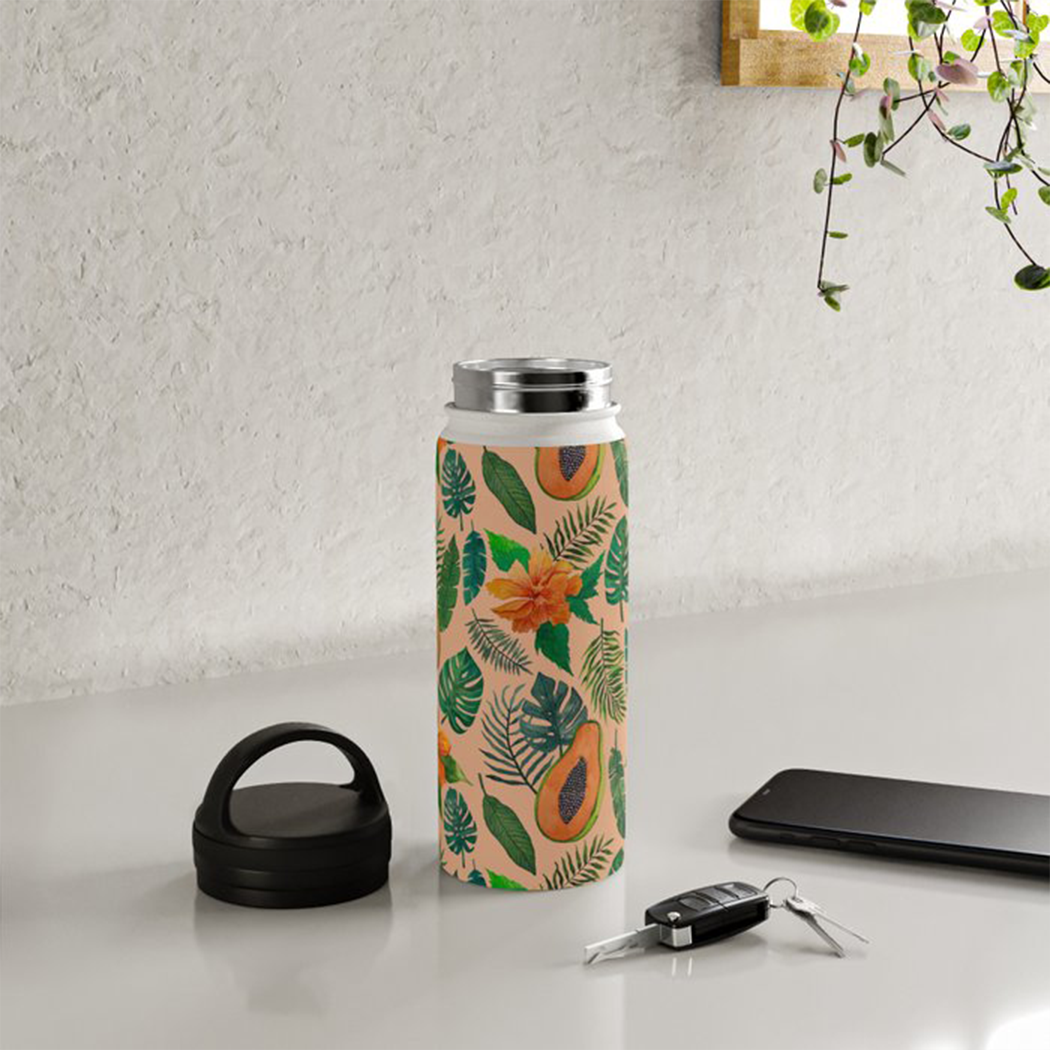 Papaya Handle Lid Water Bottle