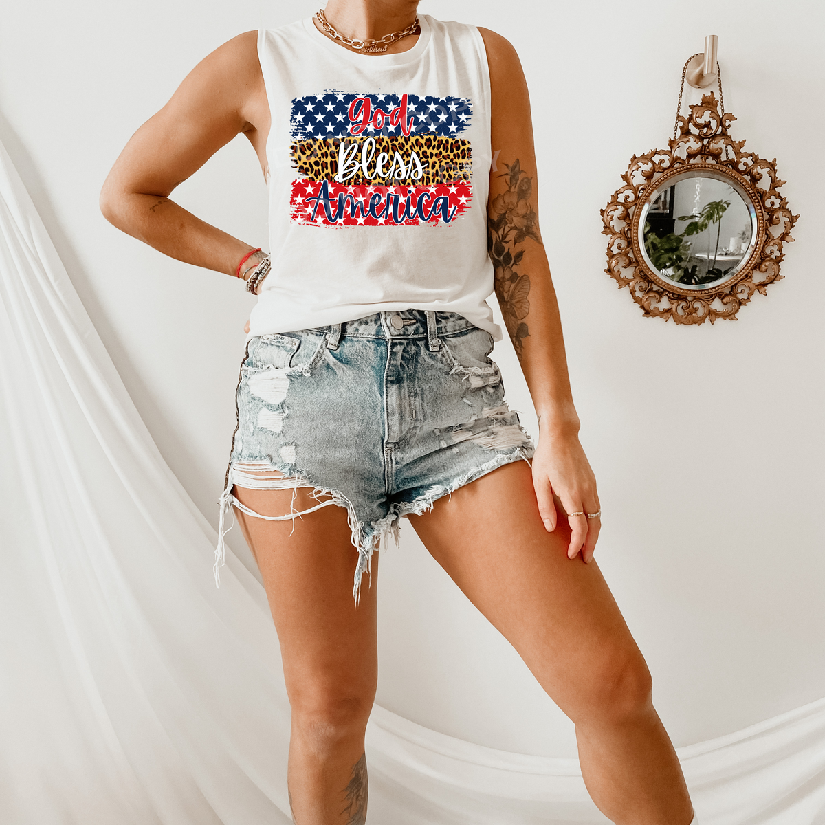 God Bless America w/ Stars & Leopard - 15 Style Options
