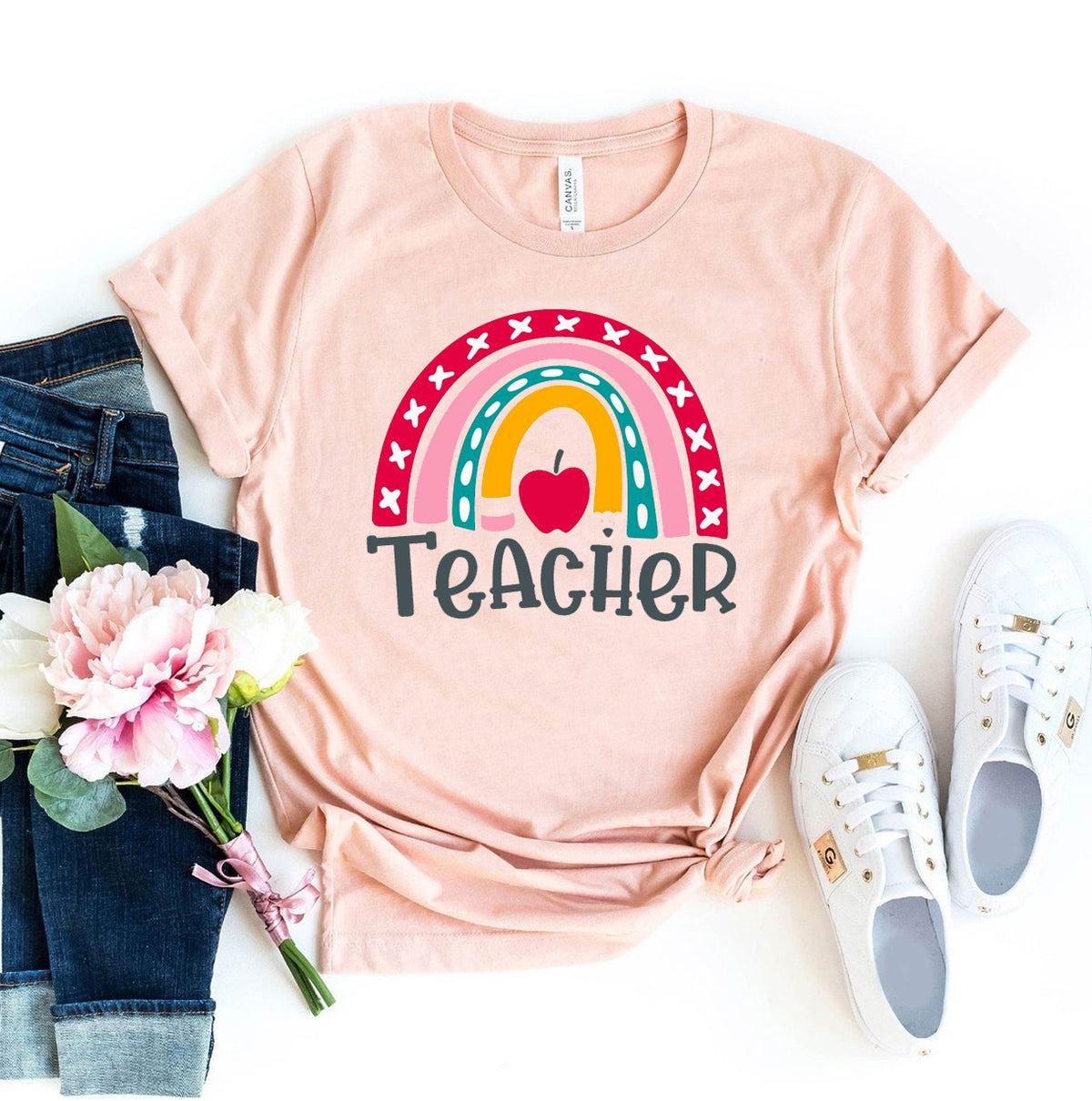 Teacher Rainbow T-shirt